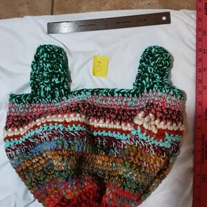 Multicolor Crochet Beanie with Ear Flaps